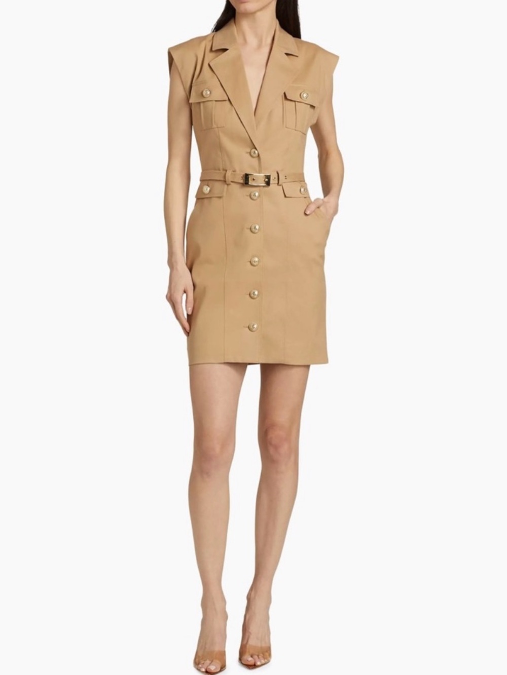 Generation Love biel Taupe Safari-Style Mini Skirt
